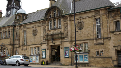 Exterior shot of King's Hall during the day.