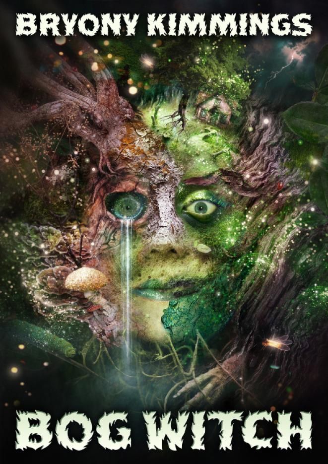 A purple and green monster looks a the camera