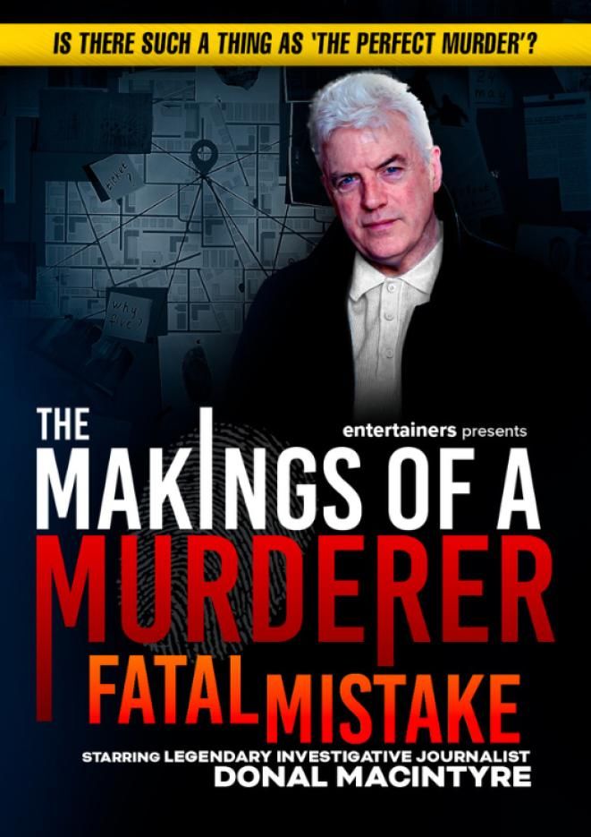 A man in a suit looks at the camera in front of a black background, with "The Makings of a Murderer: Fatal Mistake" in red and white text at the bottom of the picture